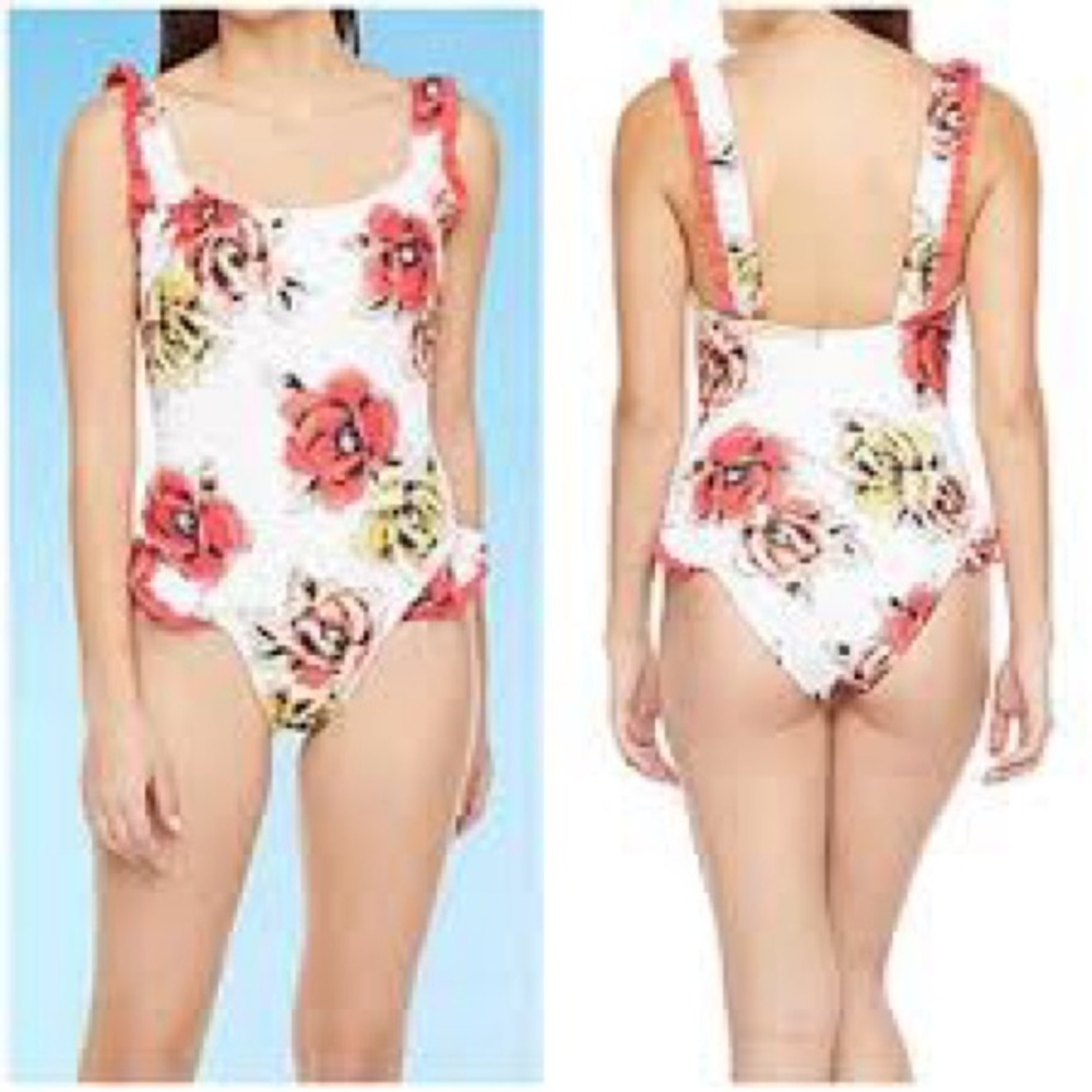 Decree Floral One-Piece Swimsuit, Large